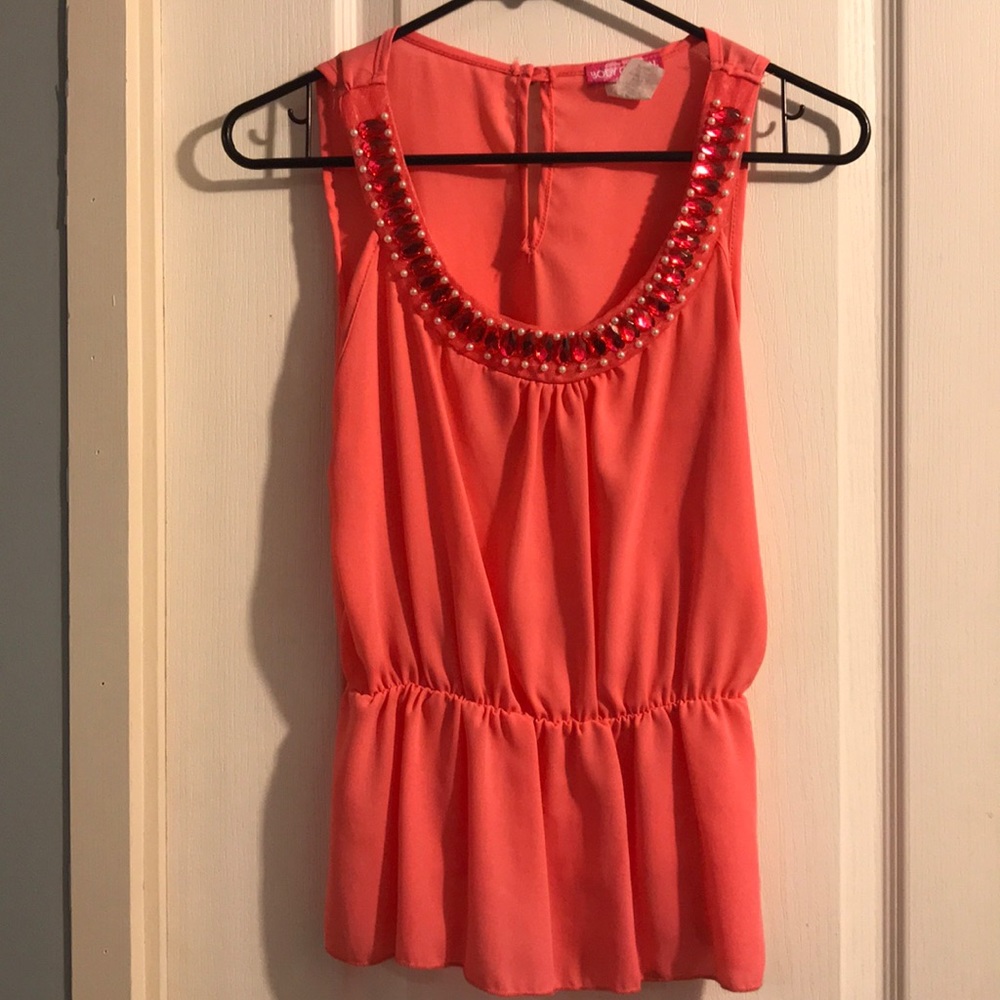 Coral blouse